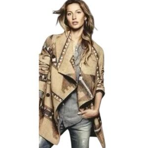 American Rag Women’s Western Native American Navajo Print Peacoat Size Medium